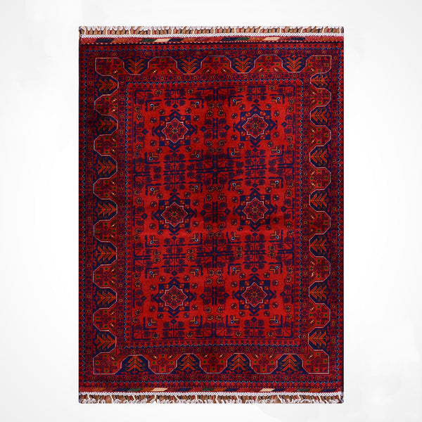 Afgan Halısı Hamyap Orijinal El Dokuması Kök Boya Yün 102x156 1.59 Metrekare - 3x5 ft
