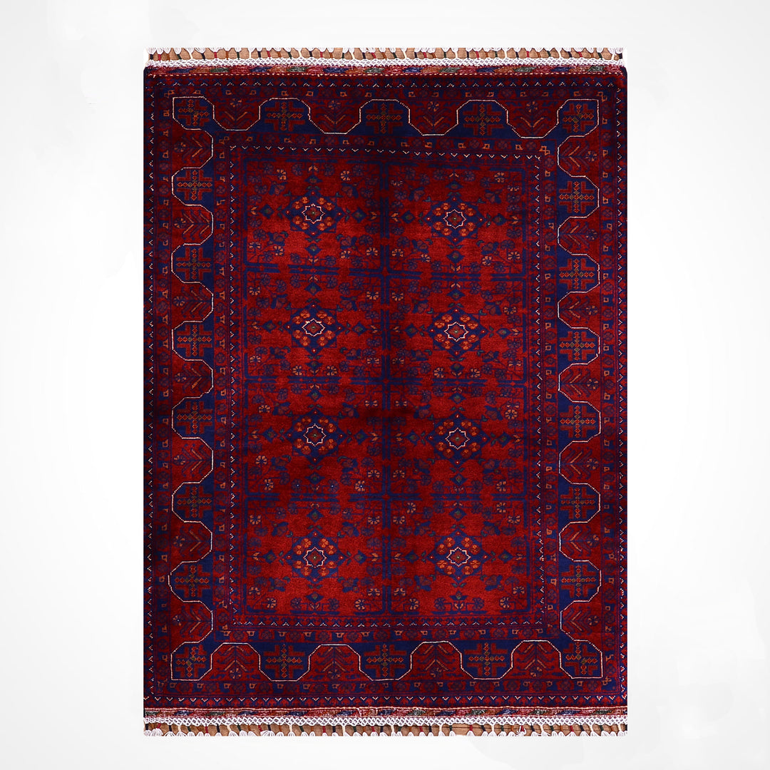 Afgan Halısı Hamyap Orijinal El Dokuması Kök Boya Yün 102x149 1.52 Metrekare - 3x5 ft