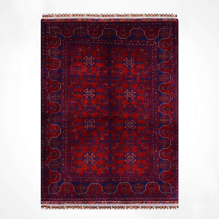 Afgan Halısı Hamyap Orijinal El Dokuması Kök Boya Yün 102x149 1.52 Metrekare - 3x5 ft