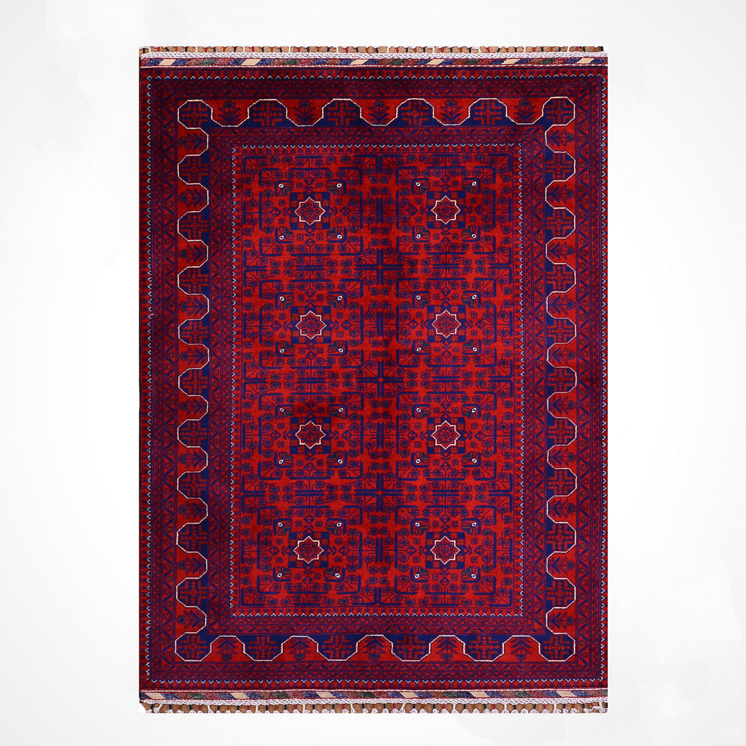 Afgan Halısı Hamyap Orijinal El Dokuması Kök Boya Yün 121x190 2.30 Metrekare - 3x5 ft