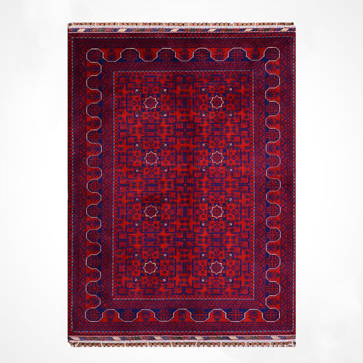 Afgan Halısı Hamyap Orijinal El Dokuması Kök Boya Yün 121x190 2.30 Metrekare - 3x5 ft