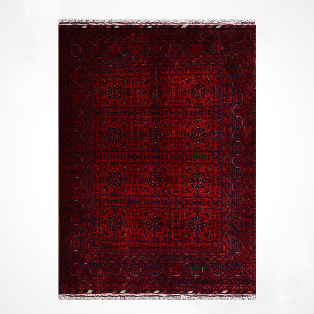 Afgan Halısı Bilcik Orijinal El Dokuması Kök Boya Yün 152x199 3.02 Metrekare - 5x7 ft