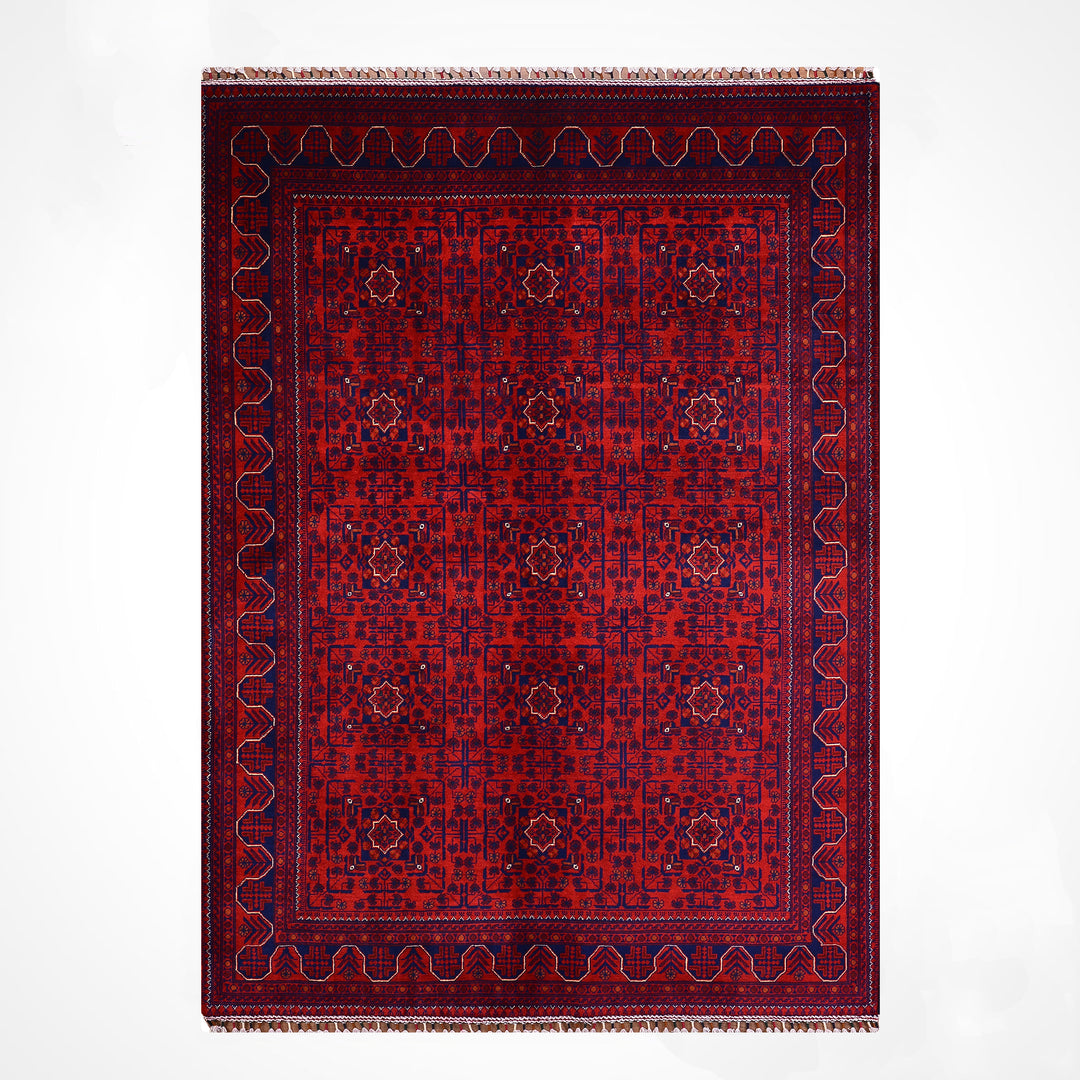 Afgan Halısı Hamyap Orijinal El Dokuması Kök Boya Yün 169x241 4.07 Metrekare - 5x7 ft