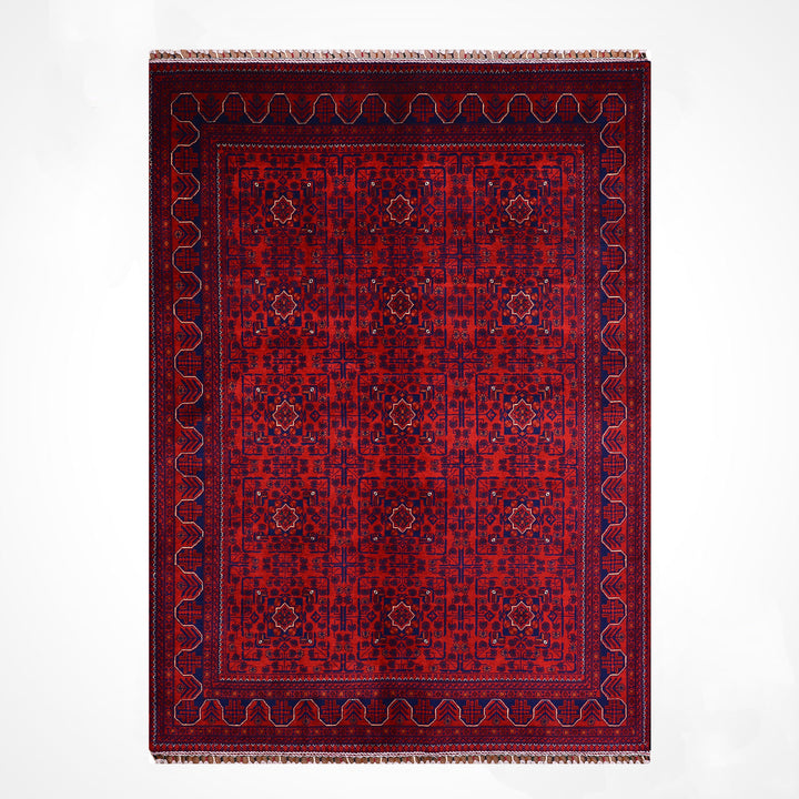 Afgan Halısı Hamyap Orijinal El Dokuması Kök Boya Yün 169x241 4.07 Metrekare - 5x7 ft