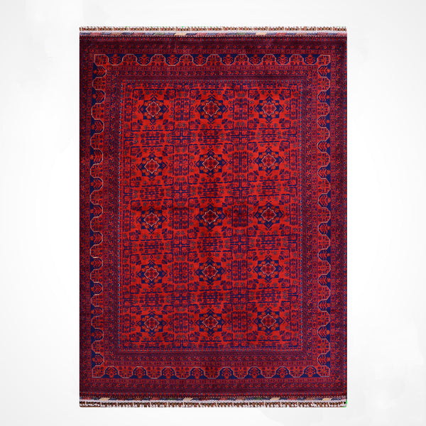 Afgan Halısı Hamyap Orijinal El Dokuması Kök Boya Yün 170x240 4.08 Metrekare - 5x7 ft