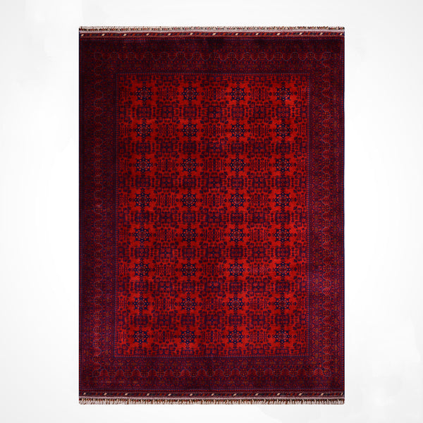 Afgan Halısı Bilcik Orijinal El Dokuması Kök Boya Yün 201x298 5.99 Metrekare - 7x10 ft