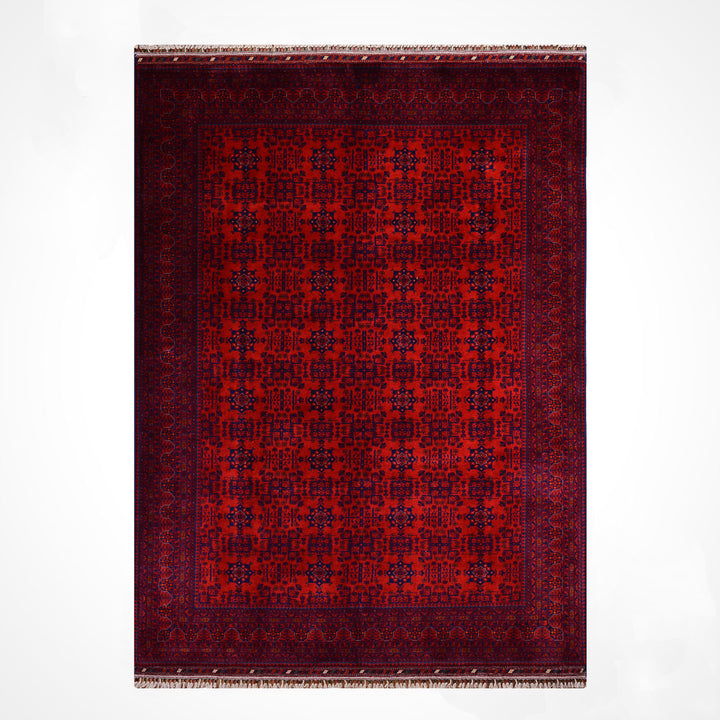 Afgan Halısı Bilcik Orijinal El Dokuması Kök Boya Yün 201x298 5.99 Metrekare - 7x10 ft