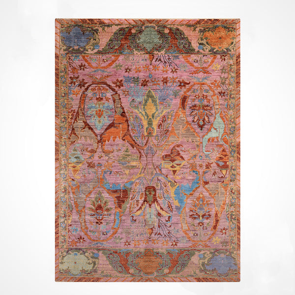 Selçuklu Orijinal El Dokuması Multi Kök Boya Yün Halı 199x299 5.95 Metrekare - 7x10 ft