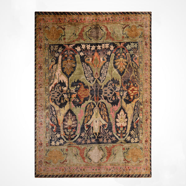 Selçuklu Orijinal El Dokuması Multi Kök Boya Yün Halı 246x298 7.33 Metrekare - 7x10 ft