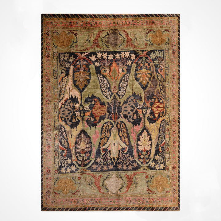 Selçuklu Orijinal El Dokuması Multi Kök Boya Yün Halı 246x298 7.33 Metrekare - 7x10 ft