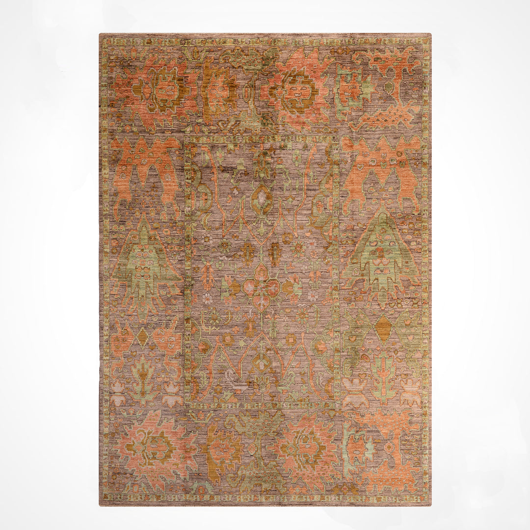 Selçuklu Orijinal El Dokuması Multi Kök Boya Yün Halı 245x302 7.40 Metrekare - 7x10 ft