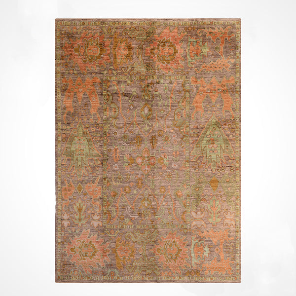 Selçuklu Orijinal El Dokuması Multi Kök Boya Yün Halı 245x302 7.40 Metrekare - 7x10 ft