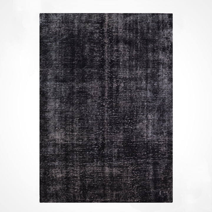 Orijinal Vintage Siyah Kök Boya Yün El Dokuma Halı 192x273 5.24 Metrekare - 6x8 ft