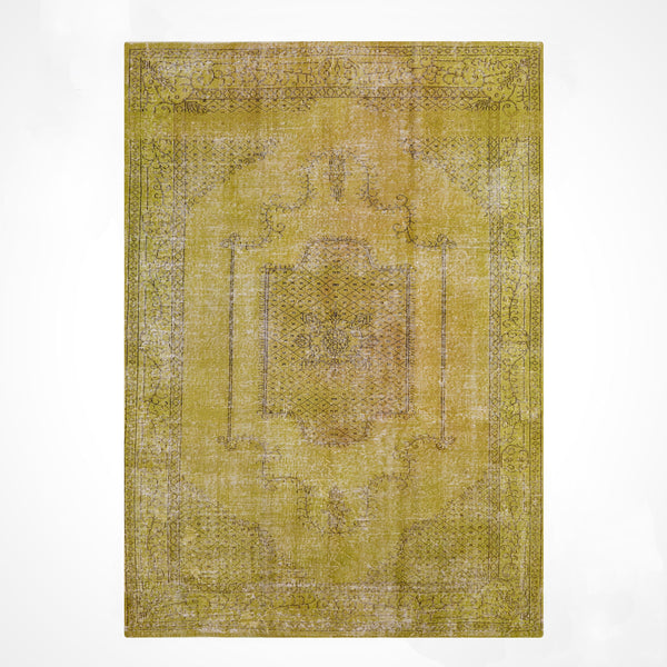 Orijinal Vintage Yeşil Kök Boya Yün El Dokuma Halı 170x269 4.57 Metrekare - 6x8 ft