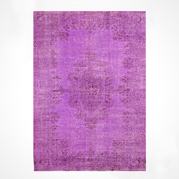 Orijinal Vintage Mor Kök Boya Yün El Dokuma Halı 168x284 4.77 Metrekare - 6x8 ft
