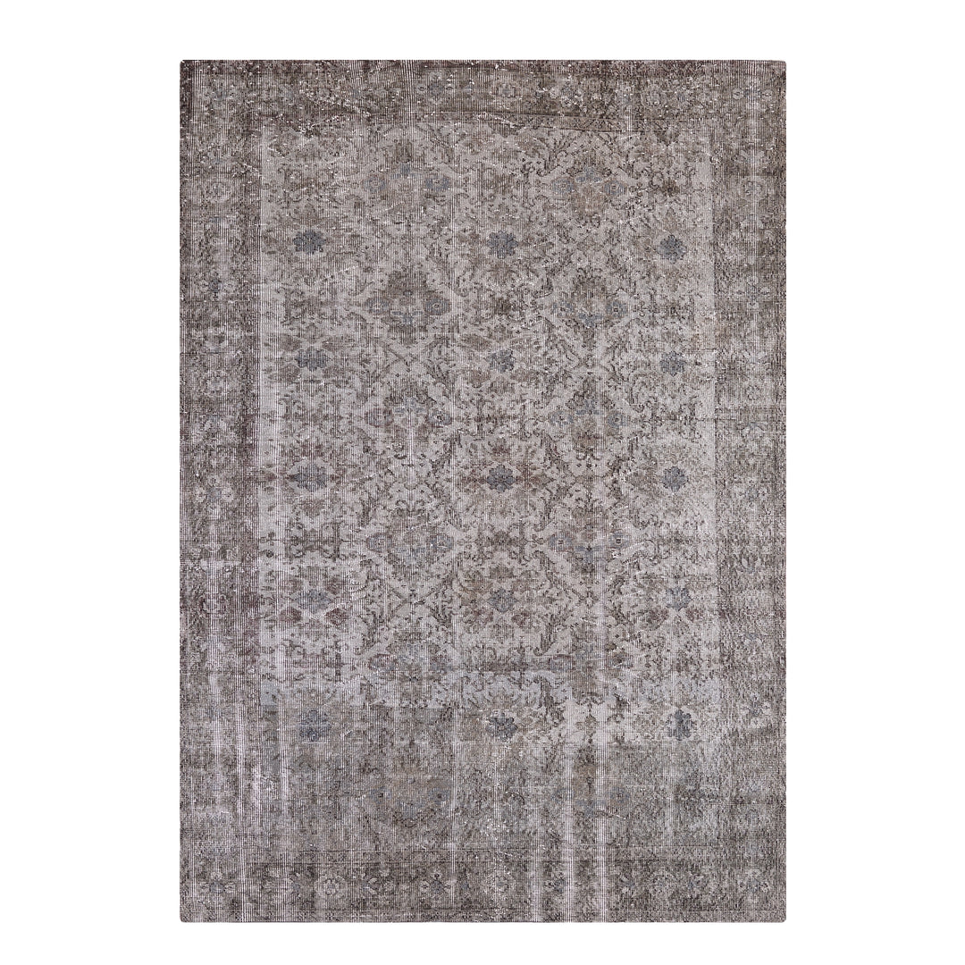 Orijinal Vintage Gri Kök Boya Yün El Dokuma Halı 162x273 4.42 Metrekare - 6x9 ft