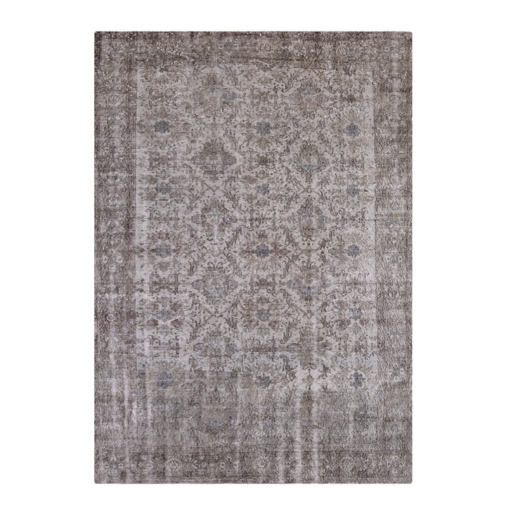 Orijinal Vintage Gri Kök Boya Yün El Dokuma Halı 162x273 4.42 Metrekare - 6x9 ft