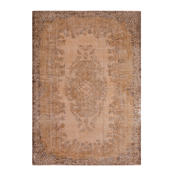 Orijinal Vintage Kahverengi Kök Boya Yün El Dokuma Halı 181x278 5.03 Metrekare - 6x9 ft