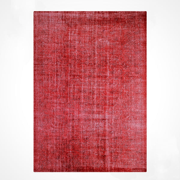 Orijinal Vintage Kırmızı Kök Boya Yün El Dokuma Halı 216x316 6.83 Metrekare - 7x10 ft