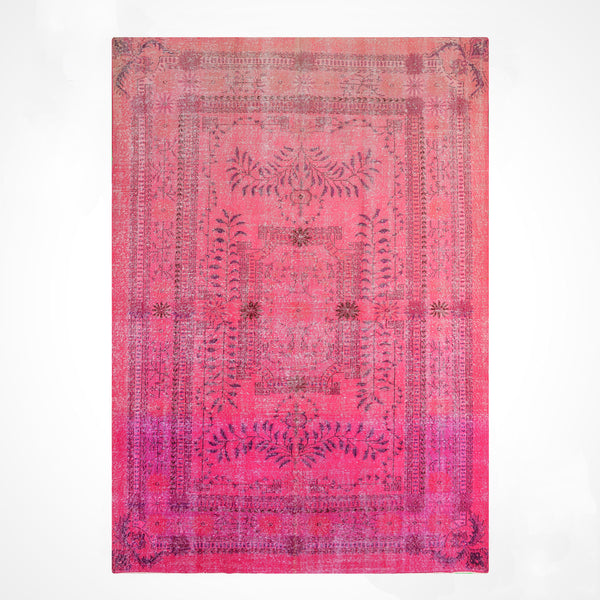 Orijinal Vintage Fuşya Kök Boya Yün El Dokuma Halı 217x290 6.29 Metrekare - 7x10 ft
