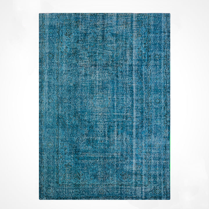 Orijinal Vintage Turkuaz Kök Boya Yün El Dokuma Halı 170x250 4.25 Metrekare - 5x8 ft