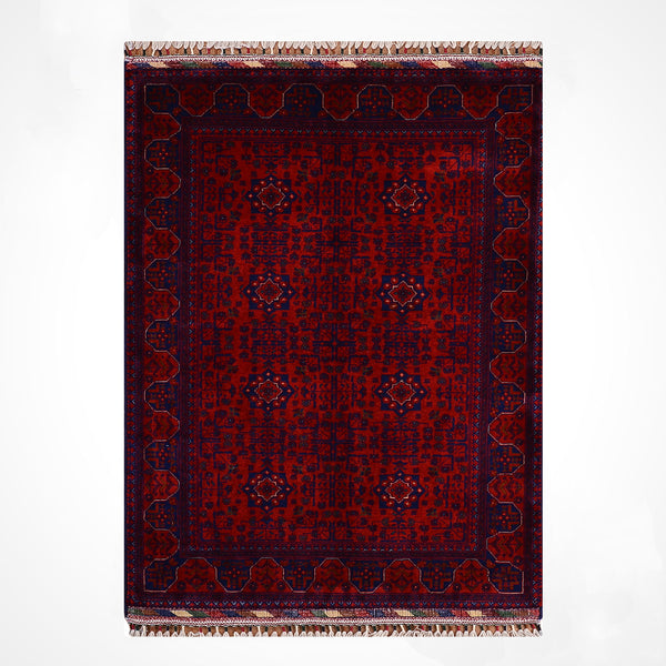 Afgan Halısı Bilcik Orijinal El Dokuması Kök Boya Yün 0.98x147 1.44 Metrekare - 3x5 ft