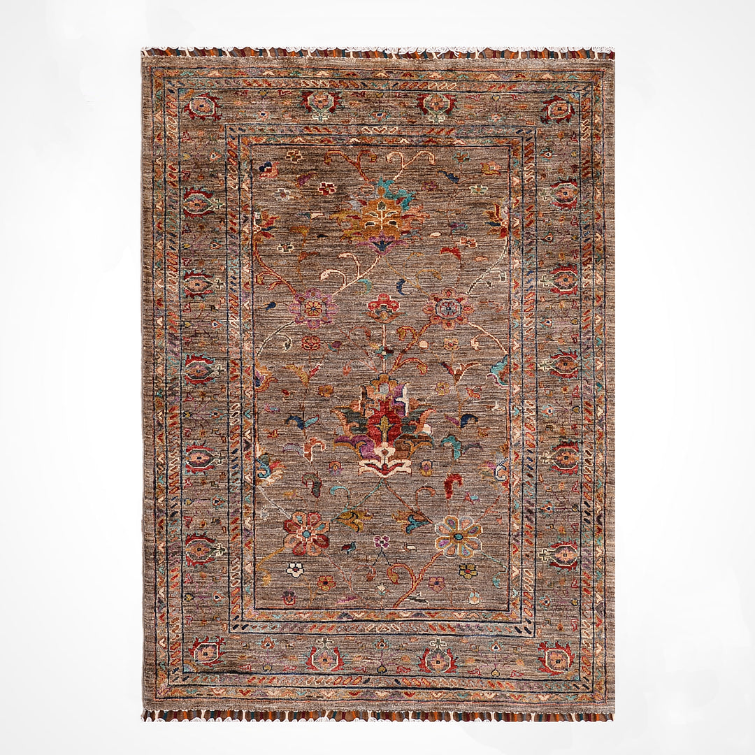 Sultani Binbirgece Orijinal El Dokuması Toprak Kök Boya Yün Halı 103x154 1.59 Metrekare - 3x5 ft