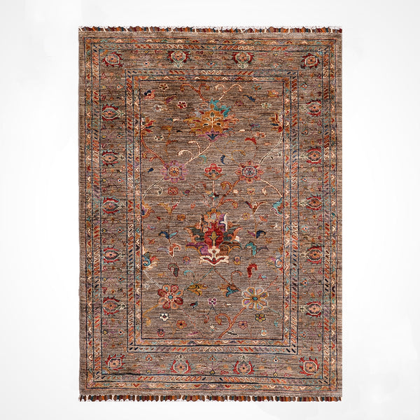 Sultani Binbirgece Orijinal El Dokuması Toprak Kök Boya Yün Halı 103x154 1.59 Metrekare - 3x5 ft