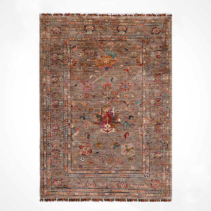Sultani Binbirgece Orijinal El Dokuması Toprak Kök Boya Yün Halı 103x154 1.59 Metrekare - 3x5 ft