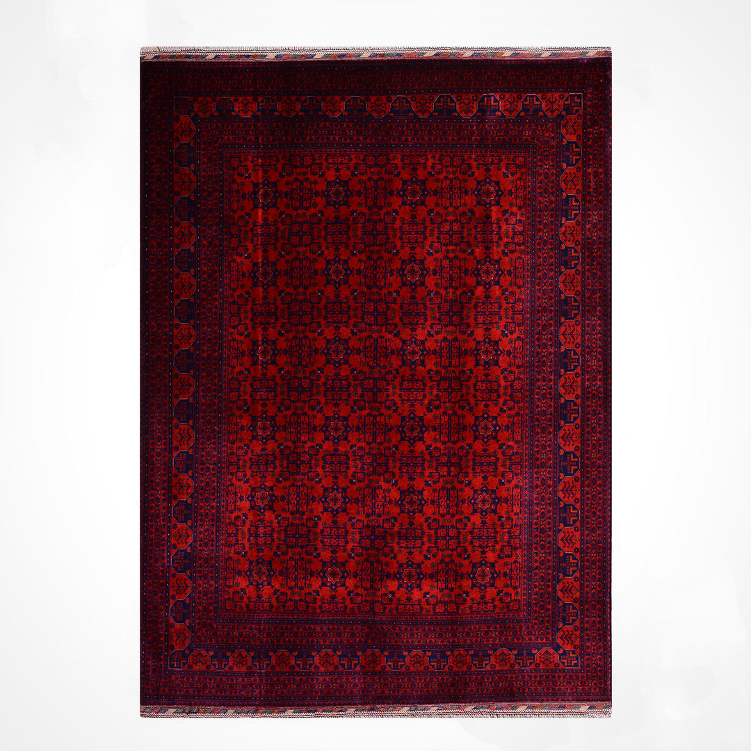 Afgan Halısı Bilcik Orijinal El Dokuması Kök Boya Yün 205x303 6.21 Metrekare - 7x10 ft