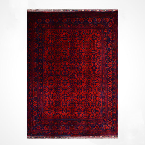 Afgan Halısı Bilcik Orijinal El Dokuması Kök Boya Yün 205x303 6.21 Metrekare - 7x10 ft