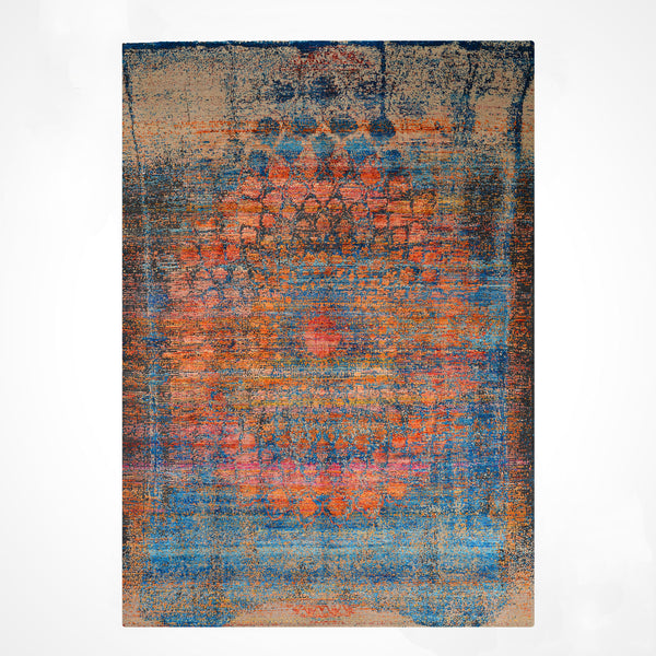 Oxidised Orijinal El Dokuması Multi Yün İpek Halı 244x304 7.42 Metrekare - 8x10 ft