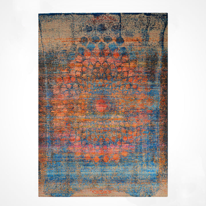 Oxidised Orijinal El Dokuması Multi Yün İpek Halı 244x304 7.42 Metrekare - 8x10 ft