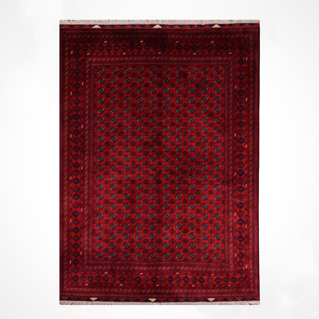 Afgan Halısı Bilcik Buhara Orijinal El Dokuması Kök Boya Yün 169x235 3.97 Metrekare - 5x7 ft