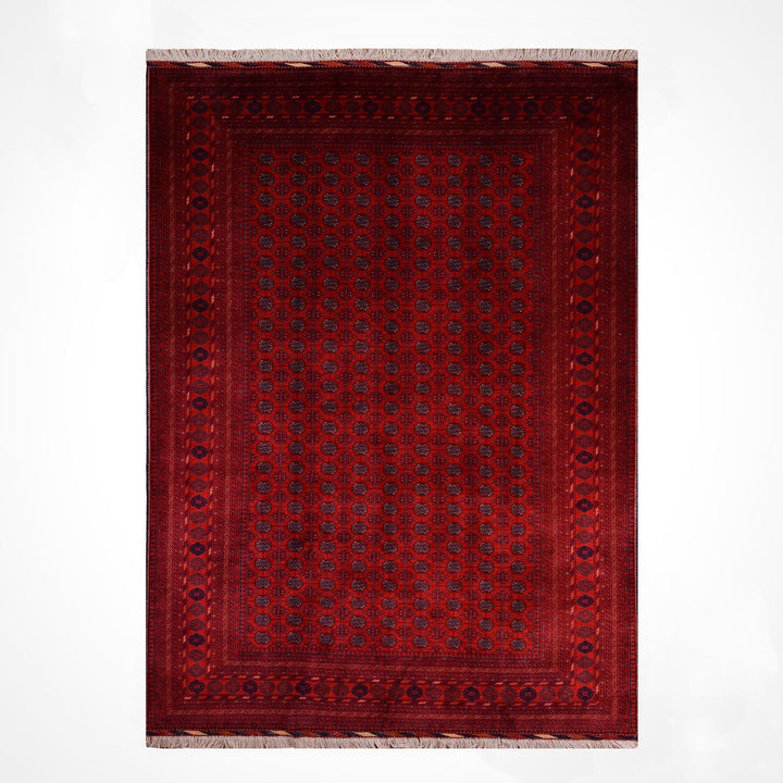 Afgan Halısı Bilcik Buhara Orijinal El Dokuması Kök Boya Yün 196x293 5.74 Metrekare - 7x10 ft