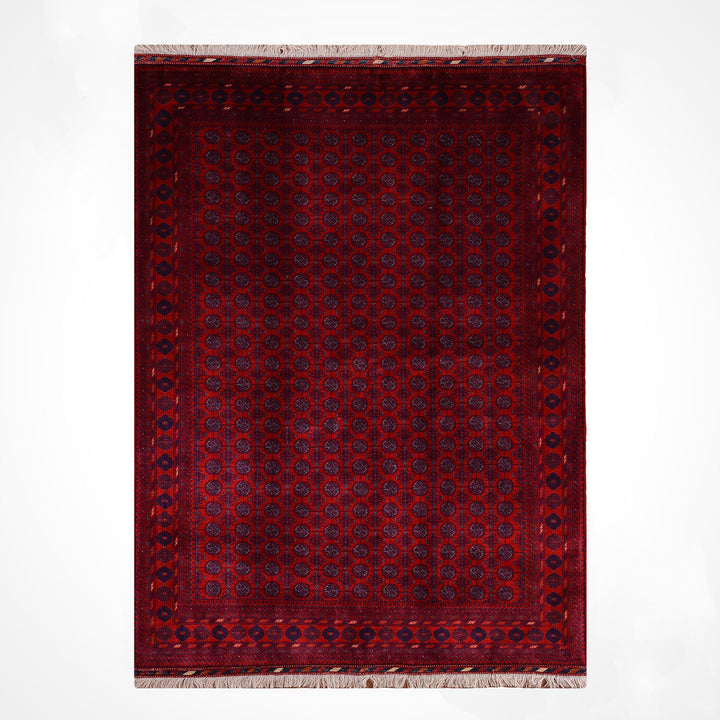 Afgan Halısı Bilcik Buhara Orijinal El Dokuması Kök Boya Yün 168x231 3.88 Metrekare - 5x7 ft