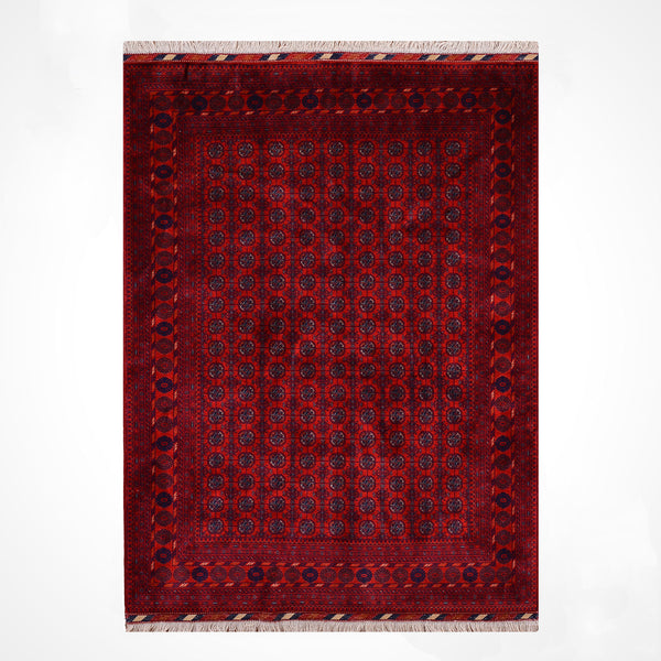Afgan Halısı Bilcik Buhara Orijinal El Dokuması Kök Boya Yün 151x199 3 Metrekare - 5x7 ft