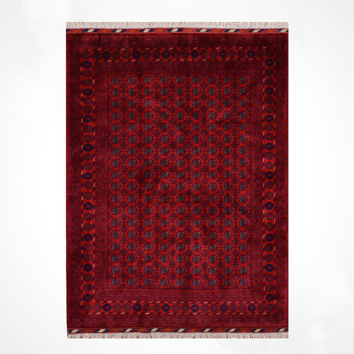 Afgan Halısı Bilcik Buhara Orijinal El Dokuması Kök Boya Yün 151x199 3 Metrekare - 5x7 ft
