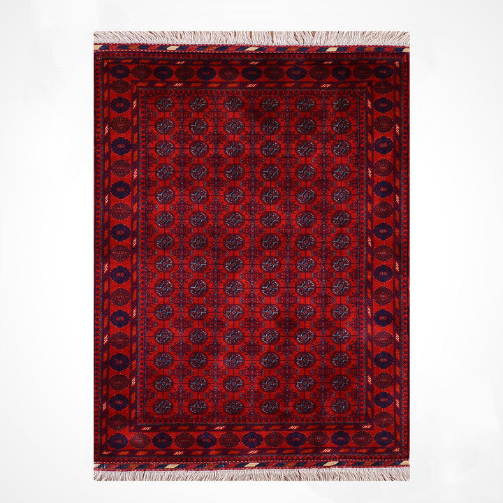 Afgan Halısı Bilcik Buhara Orijinal El Dokuması Kök Boya Yün 0.98x144 1.41 Metrekare - 3x5 ft