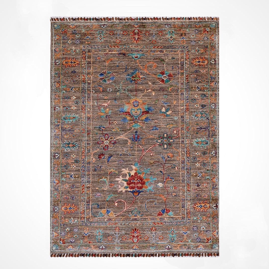 Sultani Binbirgece Orijinal El Dokuması Toprak Kök Boya Yün Halı 101x154 1.56 Metrekare - 3x5 ft
