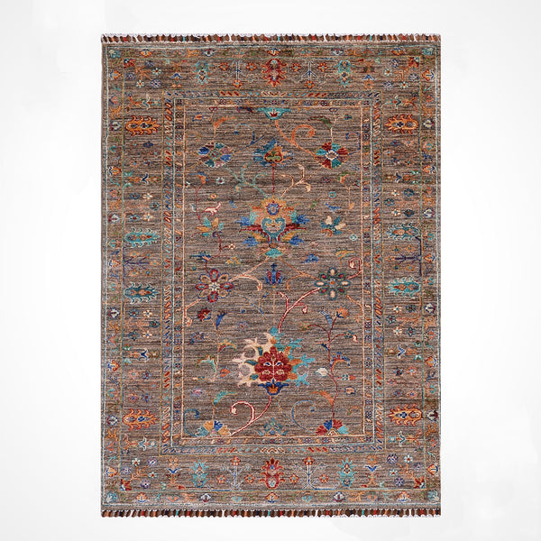 Sultani Binbirgece Orijinal El Dokuması Toprak Kök Boya Yün Halı 101x154 1.56 Metrekare - 3x5 ft