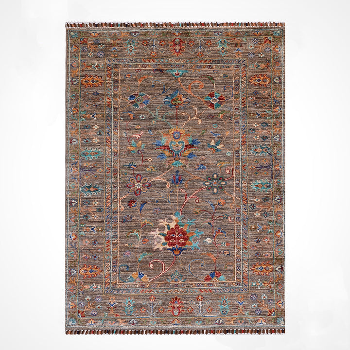 Sultani Binbirgece Orijinal El Dokuması Toprak Kök Boya Yün Halı 101x154 1.56 Metrekare - 3x5 ft