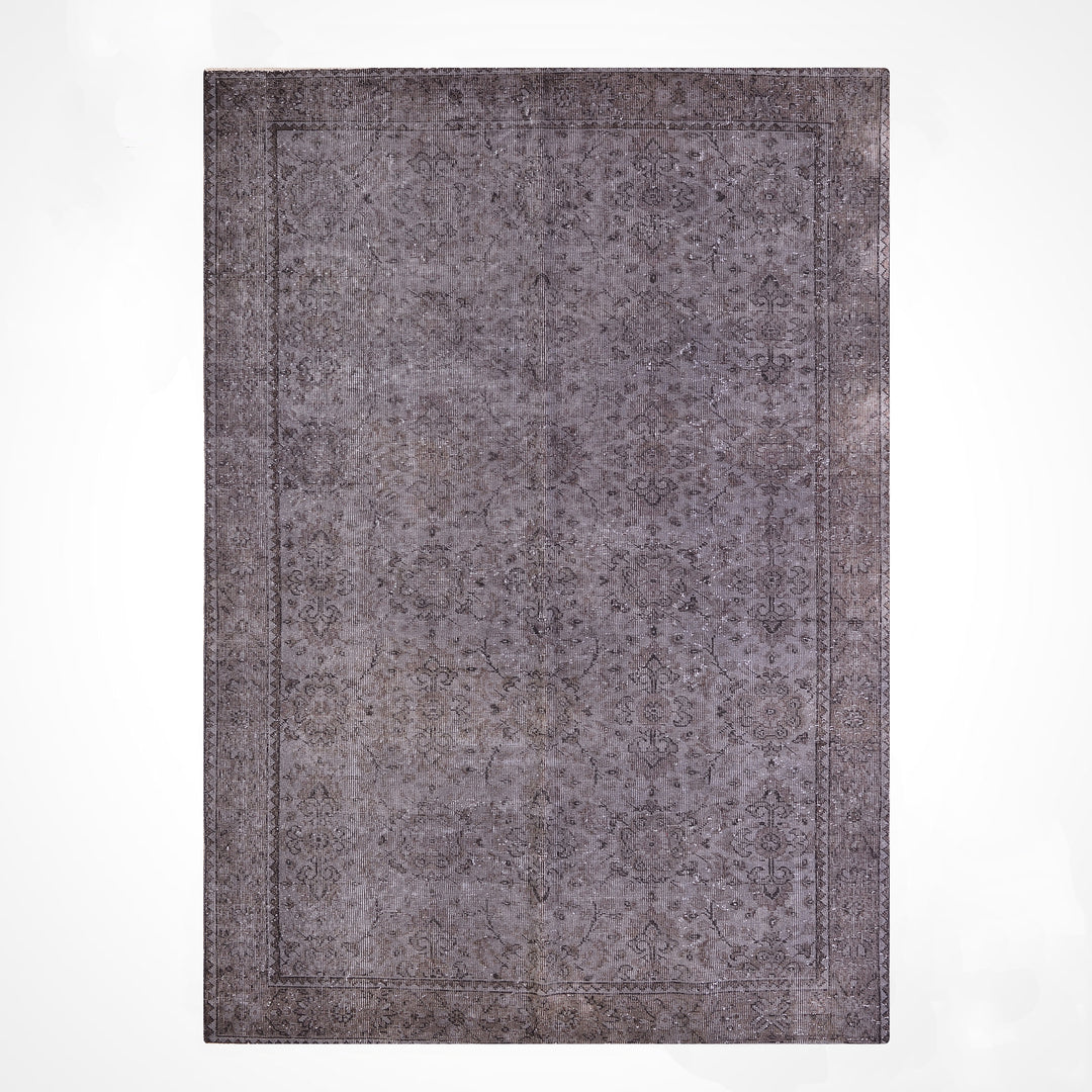 Orijinal Vintage Gri Kök Boya Yün El Dokuma Halı 170x271 4.61 Metrekare - 6x9 ft