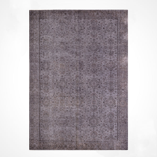Orijinal Vintage Gri Kök Boya Yün El Dokuma Halı 170x271 4.61 Metrekare - 6x9 ft