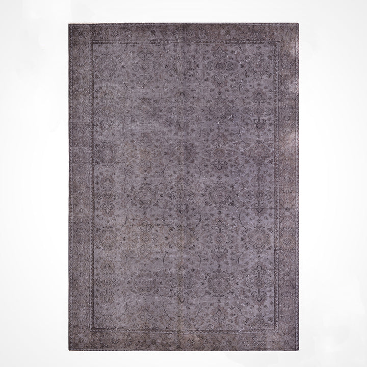 Orijinal Vintage Gri Kök Boya Yün El Dokuma Halı 170x271 4.61 Metrekare - 6x9 ft