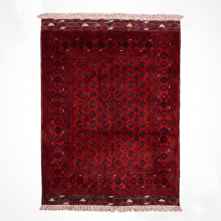 Afgan Halısı Bilcik Buhara Orijinal El Dokuması Kök Boya Yün 101x147 1.48 Metrekare - 3x5 ft