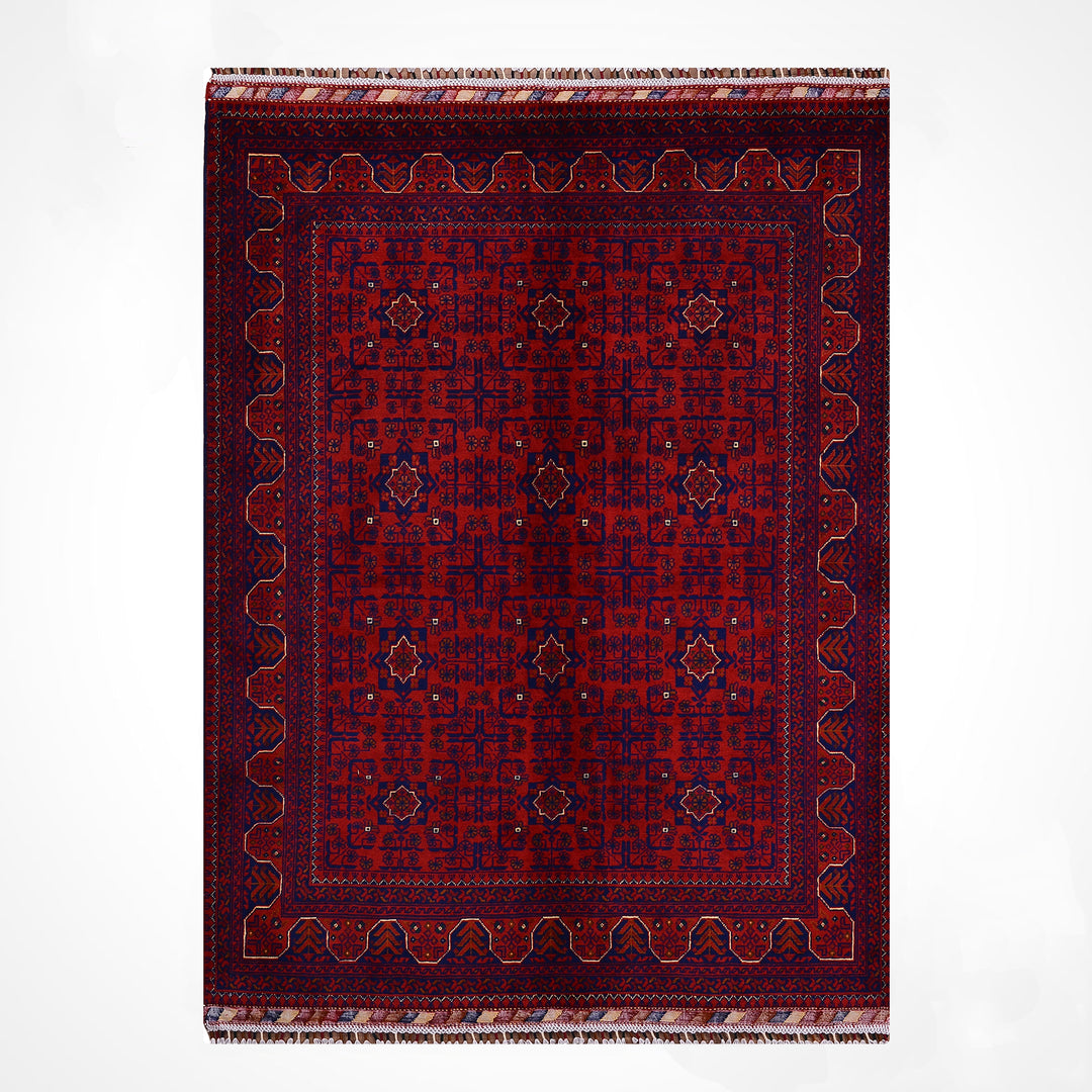 Afgan Halısı Hamyap Orijinal El Dokuması Kök Boya Yün 146x198 2.89 Metrekare - 5x7 ft