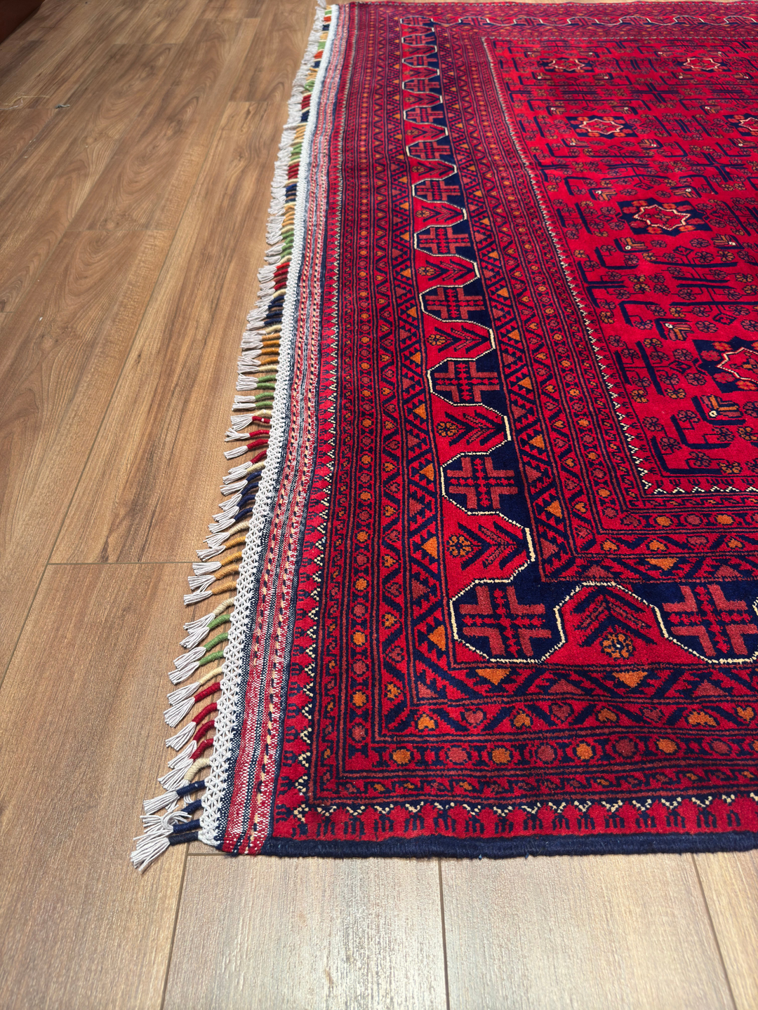 Afghan Carpet Hamyap Original Hand Woven Vegetable Dyed Wool 252x341 8.59 Square Meters - 9x12 ft