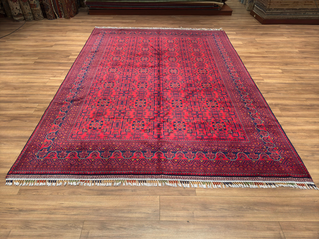 Afgan Halısı Hamyap Orjinal El Dokuması Kök Boya Yün 252x341 8.59 Metrekare - 9x12 ft