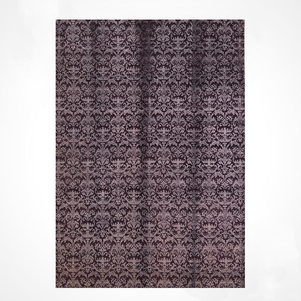 Fendi Orijinal El Dokuması Antrasit Yün Bambu Halı 257x300 7.71 Metrekare - 8x10 ft